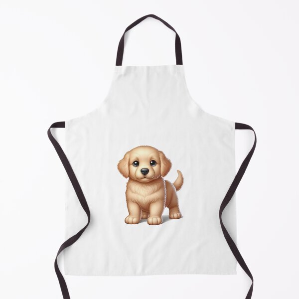Item preview, Adorable golden retriever puppy with fluffy fur, big eyes, and a playful expression. designed and sold by cave-canvas.
