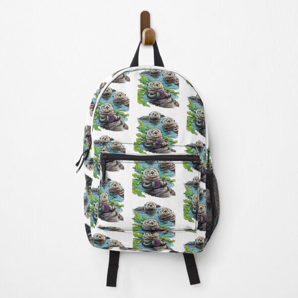 Item preview, Group of Sea Otters Floating in Kelp Forest designed and sold by TeeARTHY.