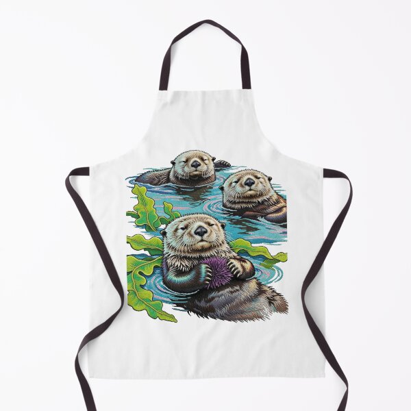 Item preview, Group of Sea Otters Floating in Kelp Forest designed and sold by TeeARTHY.