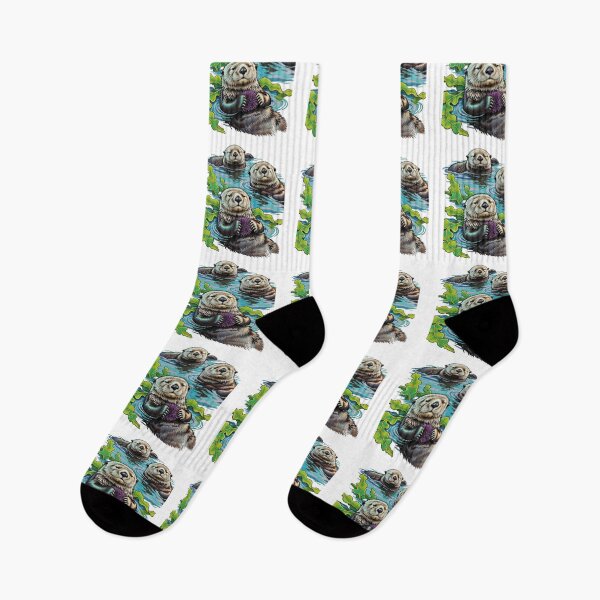 Item preview, Group of Sea Otters Floating in Kelp Forest designed and sold by TeeARTHY.