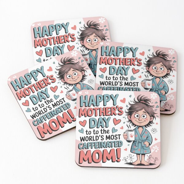 Item preview, Happy Mother's Day World's Most Caffeinated Mom designed and sold by Midnight Veil Designs.