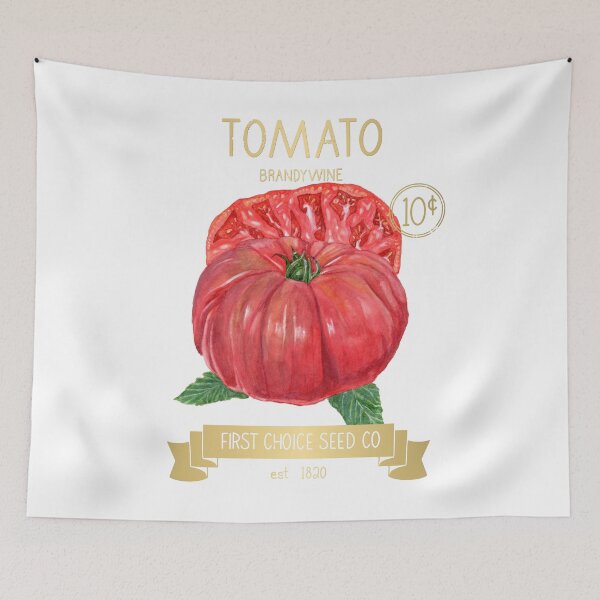 Item preview, Tomato Seed Packet – Heirloom Garden Watercolor - Gold designed and sold by mwik2017.