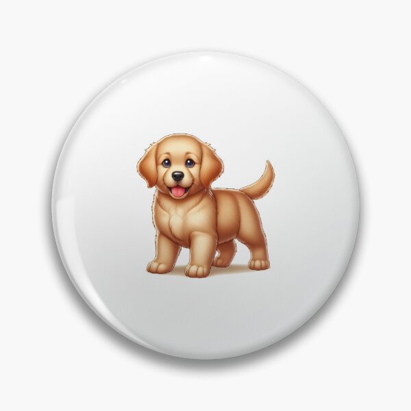 Item preview, Cute golden retriever puppy with a playful expression and bright blue eyes. designed and sold by cave-canvas.