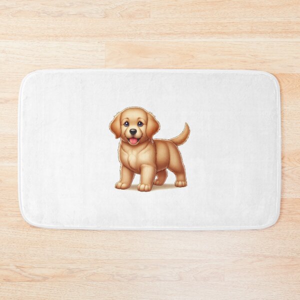Item preview, Cute golden retriever puppy with a playful expression and bright blue eyes. designed and sold by cave-canvas.