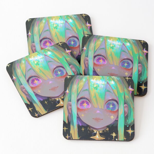 Artikelvorschau, Glitchcore Galaxy Eyes Rainbow Girl entworfen und verkauft von bubblegoth.