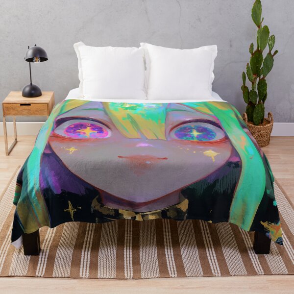 Item preview, Glitchcore Galaxy Eyes Rainbow Girl designed and sold by bubblegoth.