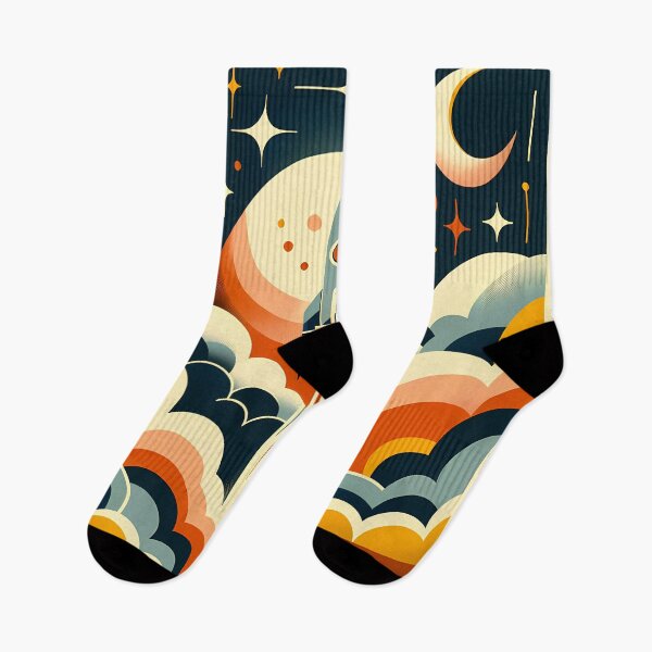 Item preview, Retro Rocket Launch in Starry Night Sky designed and sold by InkSmithery.