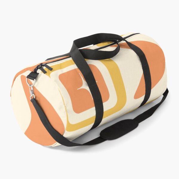 Item preview, Mid Century Modern vintage squares with boomerangs in coral and orange  designed and sold by Yasminepatterns .