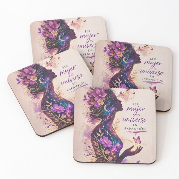 Item preview, Expanding Universe Woman - Cosmic Galaxy & Floral Watercolor designed and sold by Nubesss.