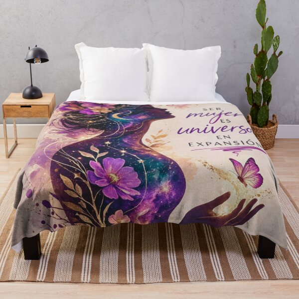 Item preview, Expanding Universe Woman - Cosmic Galaxy & Floral Watercolor designed and sold by Nubesss.