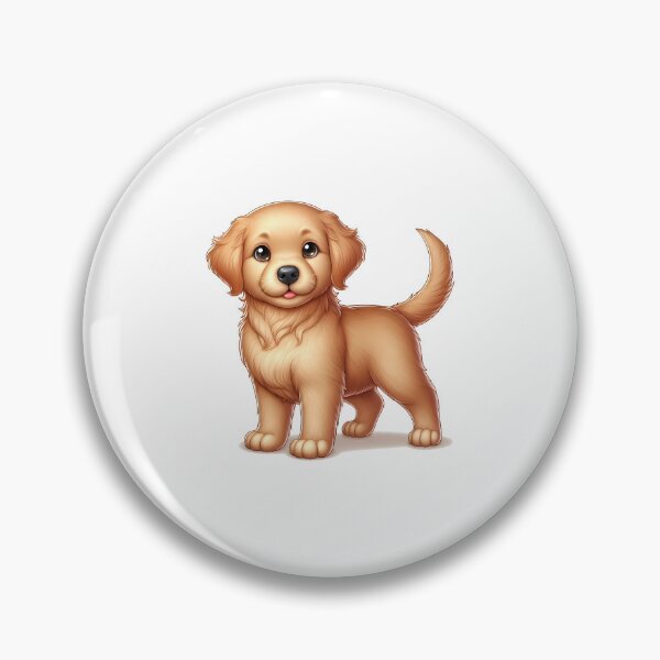Item preview, Adorable golden retriever puppy with bright eyes and a cheerful demeanor, radiating warmth. designed and sold by cave-canvas.