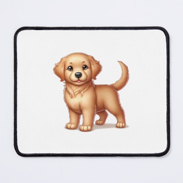 Item preview, Adorable golden retriever puppy with bright eyes and a cheerful demeanor, radiating warmth. designed and sold by cave-canvas.