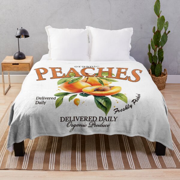 Item preview, Vintage Organic Peaches Botanical Illustration - Farmer's Market Art designed and sold by Krasnovaovaova.