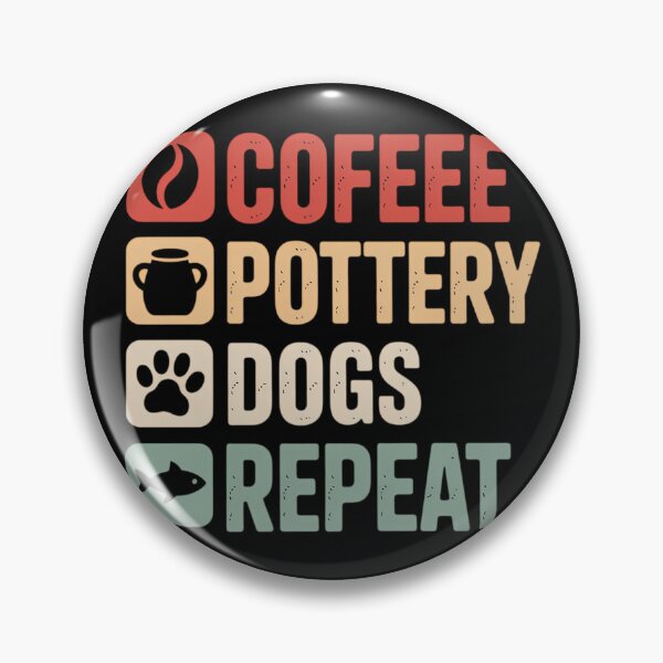 Item preview, Coffee Pottery Dogs Repeat Pottery Clay Artist Pottery designed and sold by lilensgavadur.