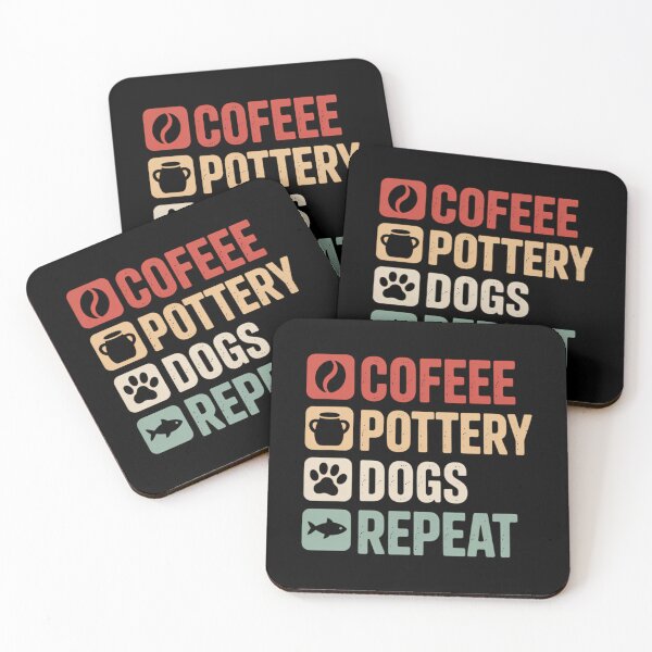 Item preview, Coffee Pottery Dogs Repeat Pottery Clay Artist Pottery designed and sold by lilensgavadur.