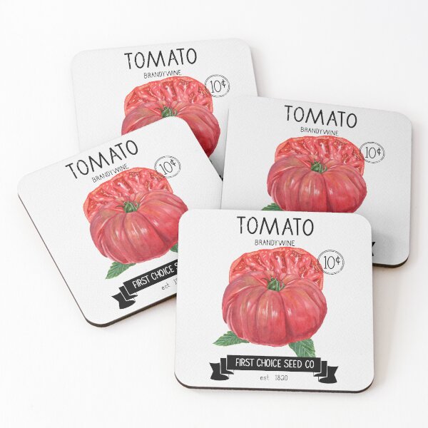 Item preview, Tomato Seed Packet – Heirloom Garden Watercolor - Black designed and sold by mwik2017.