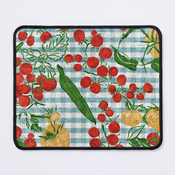 Item preview, Tomato Time - Heirloom Okra & Cherry Tomatoes on Farmhouse Gingham designed and sold by LoveAlways-AEP.