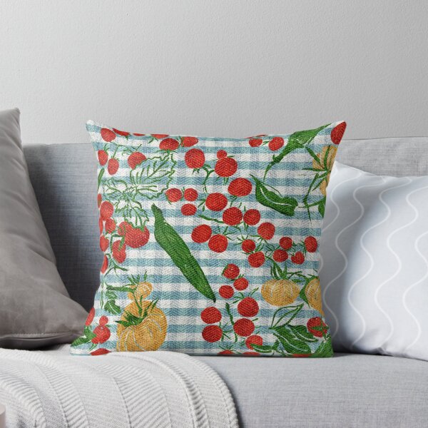 Item preview, Tomato Time - Heirloom Okra & Cherry Tomatoes on Farmhouse Gingham designed and sold by LoveAlways-AEP.