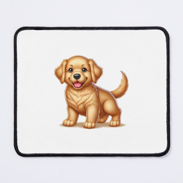 Item preview, Adorable golden retriever puppy with a joyful expression and fluffy fur, perfect for pet lovers. designed and sold by cave-canvas.