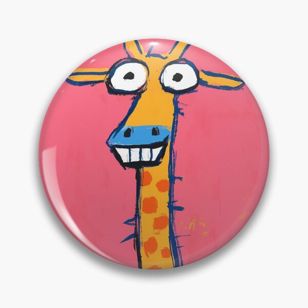 Item preview, Happy giraffe with bubble eyes and white teeth designed and sold by 516 Studio.