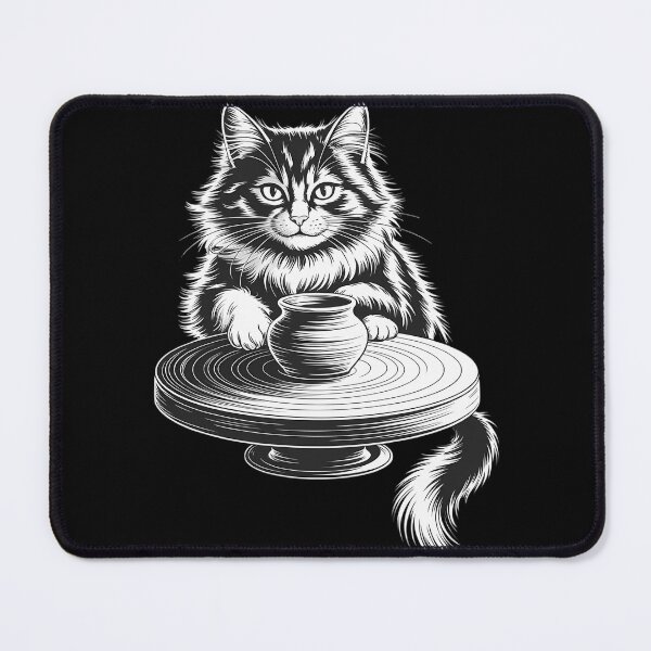 Item preview, Cute Cat Pottery Wheel Throwing Ceramic Artist Funny designed and sold by lilensgavadur.