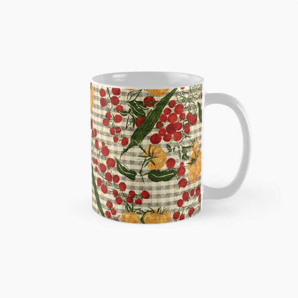 Item preview, Copy of Tomato Time - Heirloom Okra & Cherry Tomatoes on Vintage Gray Farmhouse Gingham designed and sold by LoveAlways-AEP.