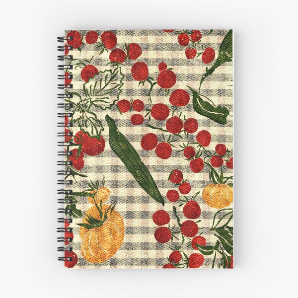 Item preview, Copy of Tomato Time - Heirloom Okra & Cherry Tomatoes on Vintage Gray Farmhouse Gingham designed and sold by LoveAlways-AEP.