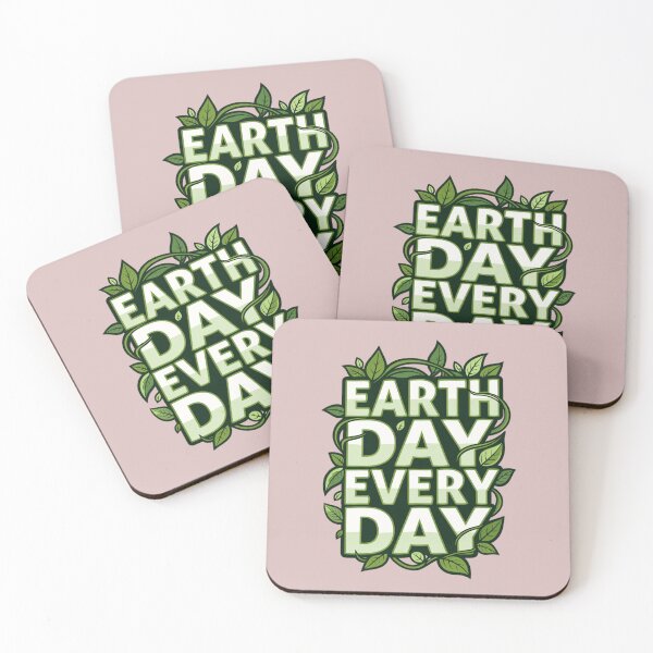 Item preview, Bold Botanical: Earth Day Every Day | Vibrant Leaf & Vine Typography designed and sold by InkWeaveShop.