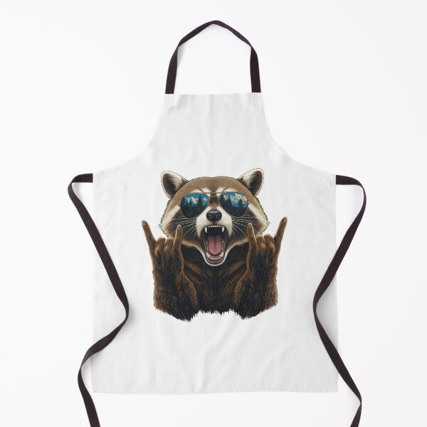 Item preview, Heavy Metal Raccoon Throwing Rock On Hand Signs designed and sold by TeeARTHY.