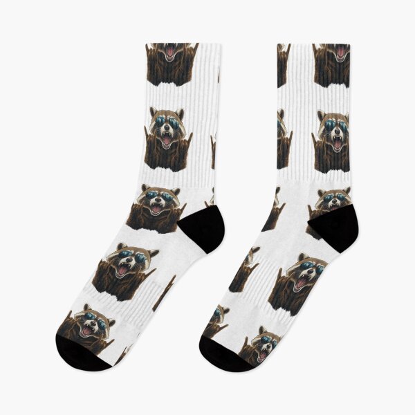 Item preview, Heavy Metal Raccoon Throwing Rock On Hand Signs designed and sold by TeeARTHY.