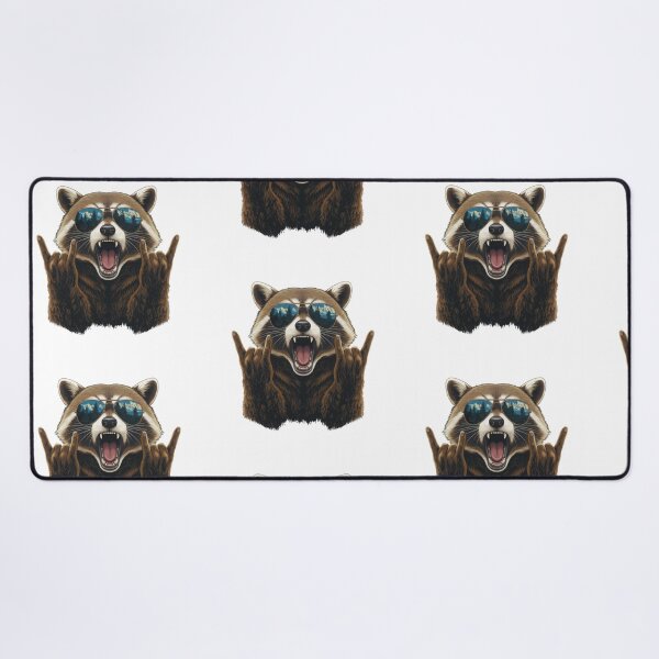 Item preview, Heavy Metal Raccoon Throwing Rock On Hand Signs designed and sold by TeeARTHY.