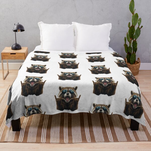 Item preview, Heavy Metal Raccoon Throwing Rock On Hand Signs designed and sold by TeeARTHY.