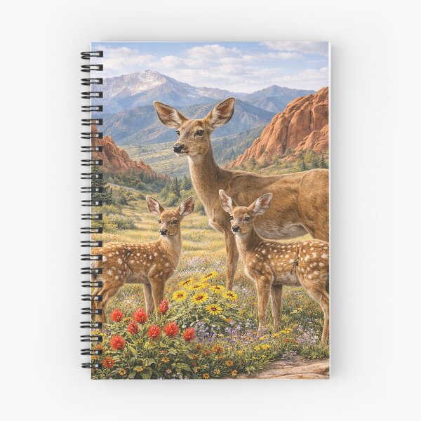 Item preview, Rocky Mountain Mule Deer Doe and Fawns  designed and sold by Wondersofwhimsy.