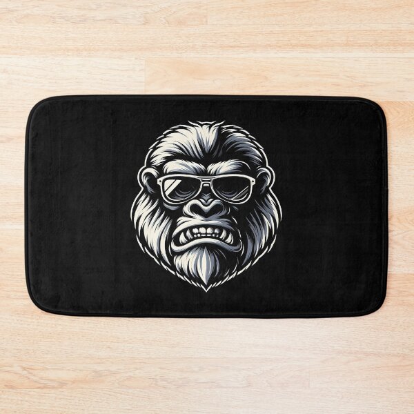Item preview, Stylized gorilla head with glasses, showcasing a fierce expression and bold, detailed design. designed and sold by beast-net.