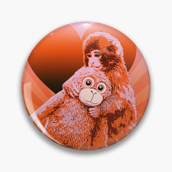 Item preview, Punch The Monkey Hope Style Poster Loving Starburst Ikea Orangutan Plush Art Pink Orange Print designed and sold by Brian Hibbs.