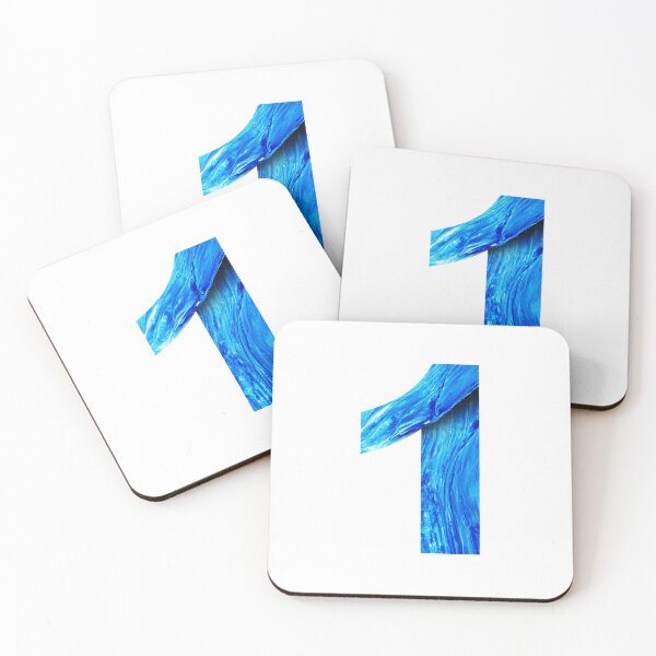 Item preview, The Number One - Electric Blue Impasto designed and sold by Artsy Corner.