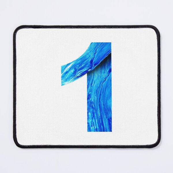 Item preview, The Number One - Electric Blue Impasto designed and sold by Artsy Corner.