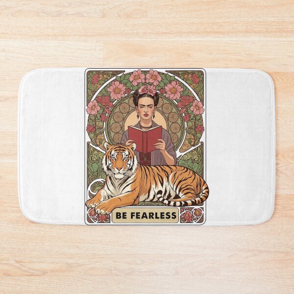 Item preview, Be Fearless Frida Kahlo Portrait with Tiger designed and sold by TeeARTHY.