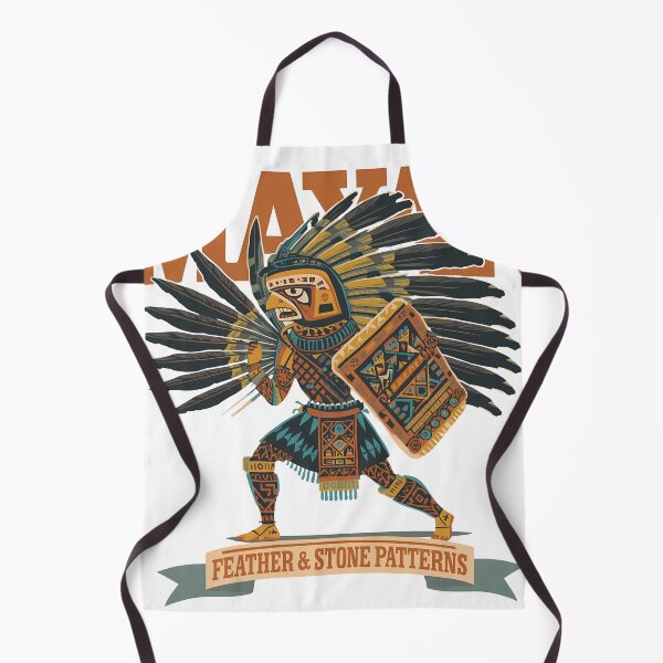 Item preview, Retro Mayan Warrior Geometric Textile Art designed and sold by LoliDesignShop.