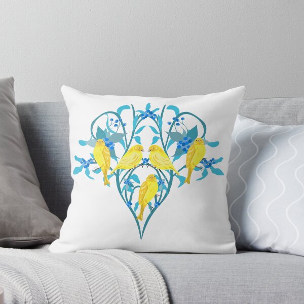 Item preview, Yellow birds heart shaped floral composition designed and sold by olenapetol.