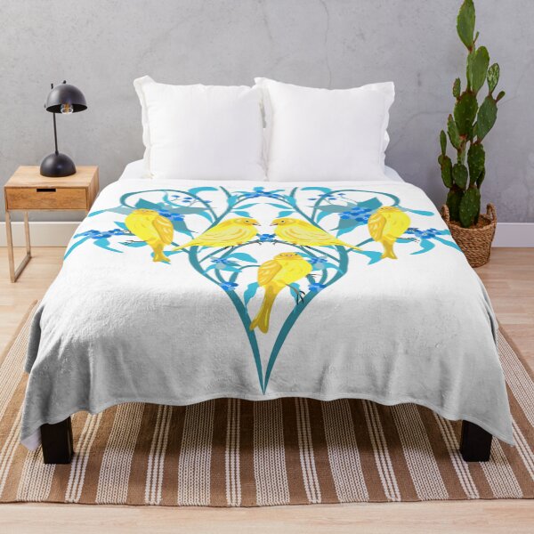 Item preview, Yellow birds heart shaped floral composition designed and sold by olenapetol.