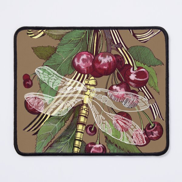 Item preview, Vintage Art with Cherry and Dragonfly designed and sold by Line Ritual.
