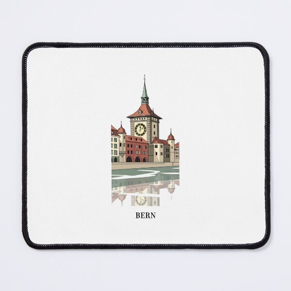 Item preview, Bern Historic Clock Tower Aerial View designed and sold by AbanoubStore.