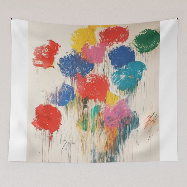 Item preview, Original Paintings by Cy Twombly, Cy Twombly Color Landscape Art designed and sold by OilArtLittle.