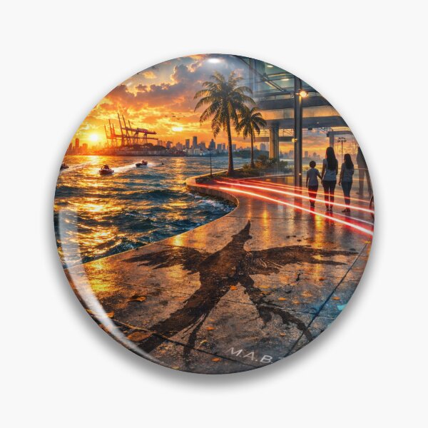 Item preview, Miami Sunset  designed and sold by MaroshBaizaArt.