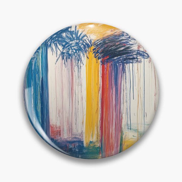 Item preview, Original Paintings by Cy Twombly, Cy Twombly Color Landscape Art designed and sold by OilArtLittle.
