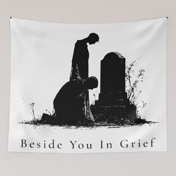 Item preview, Beside You in Grief – Minimal Memorial Art designed and sold by WayOutWorks.