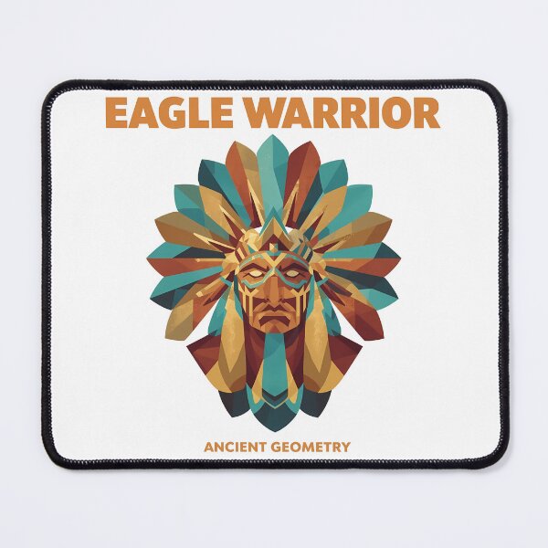 Item preview, Eagle Warrior Ancient Geometry Retro Aztec Art designed and sold by LoliDesignShop.