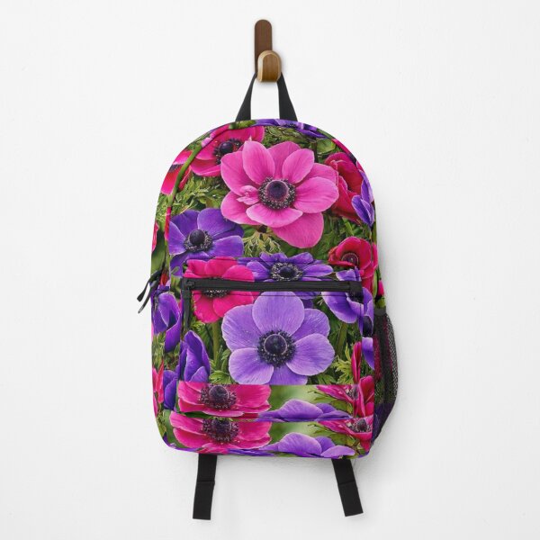 Item preview, Vibrant Pink and Purple Anemone De Caen Field designed and sold by Dreamy Armine Art.