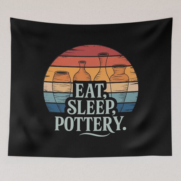 Item preview, Eat Sleep Pottery Lover Funny Pottery designed and sold by sterabamineh.